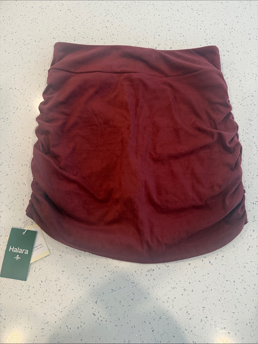 Halara high waisted tummy control suede mini skirt